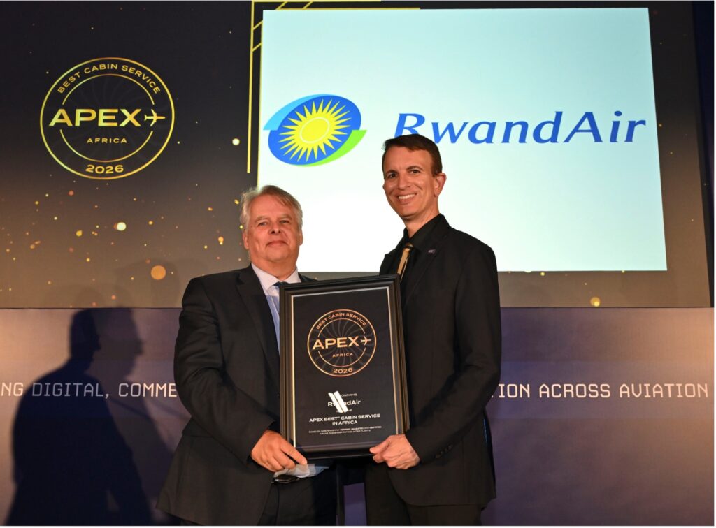 RwandAir Wins Best Cabin Service in Africa at the 2026 APEX Awards